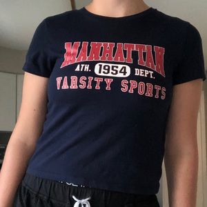 manhattan varsity sports tshirt